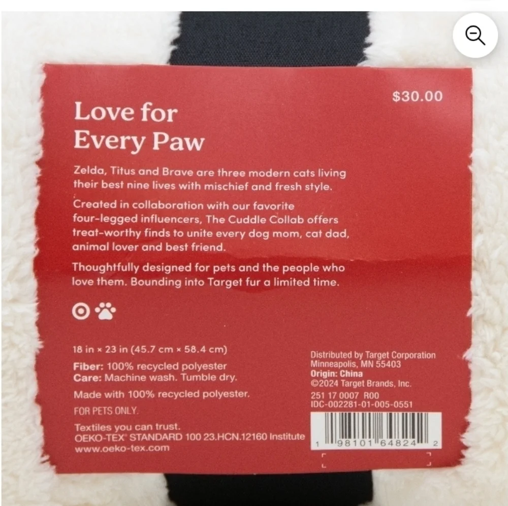 The Cuddle Collab with Zelda, Titus & Brave Plush Pet Sleeping Bag Beige